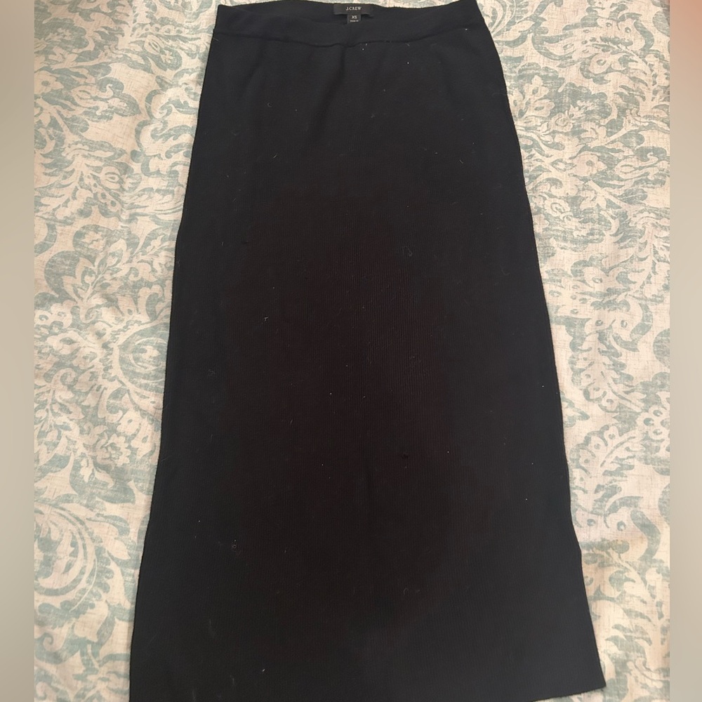 J. Crew Classic Black wool midi pencil Skirt